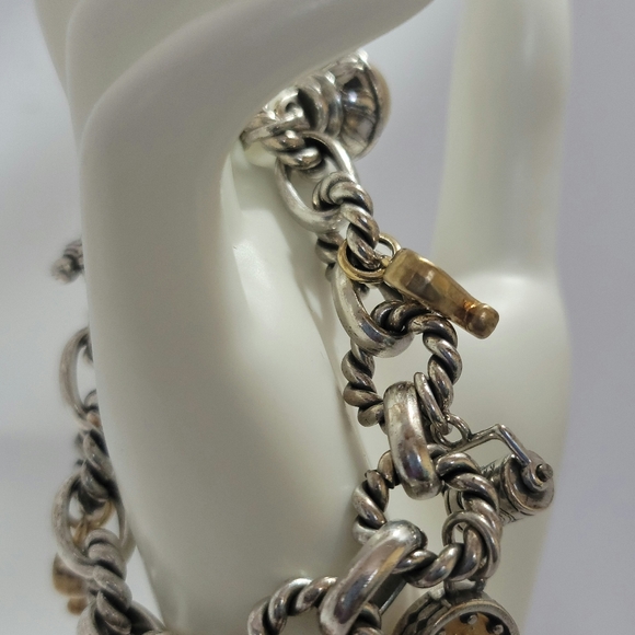 Brighton Style Antique Silver Tone Bracelet With Charms - Picture 4 of 9